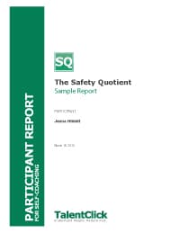 SQ Participant Report Cover